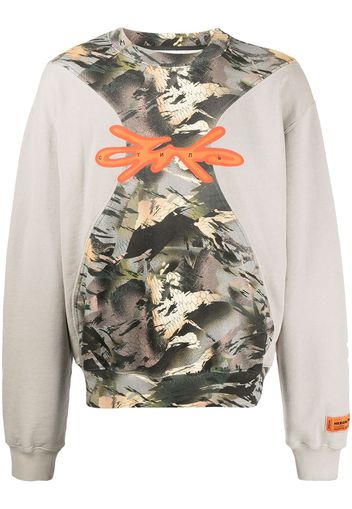 Heron Preston Felpa con stampa camouflage - Verde