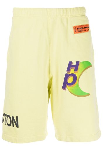 Heron Preston Shorts sportivi con stampa - Giallo