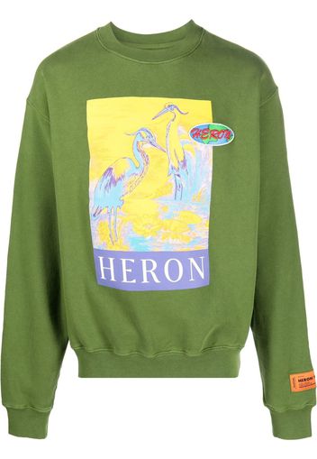 Heron Preston logo-print sweatshirt - Verde