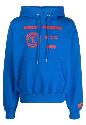 Heron Preston Felpa Promo Only con stampa - Blu