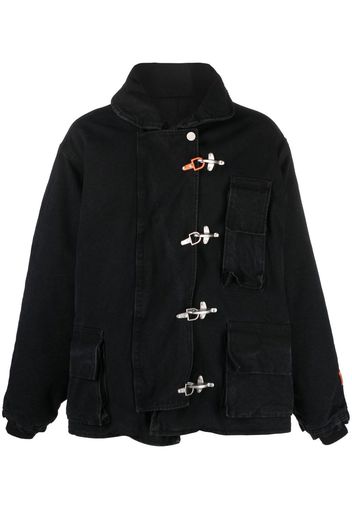 Heron Preston toggle-fastening canvas jacket - Nero