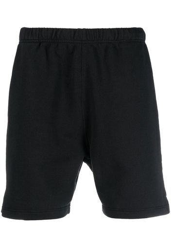 HERON PRESTON logo-patch cotton shorts - Nero