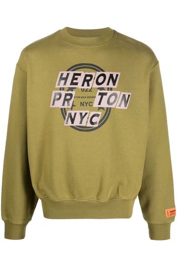 Heron Preston graphic-print cotton sweatshirt - Verde