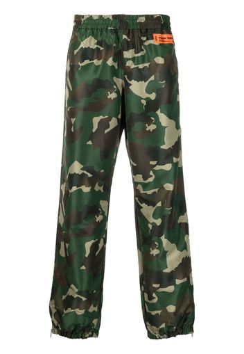 Heron Preston Camo logo-patch track-pants - Verde