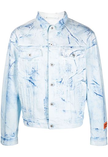 Heron Preston Overdyed button-up shirt jacket - Blu