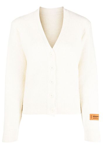 Heron Preston buttoned-up V-neck cardigan - Bianco