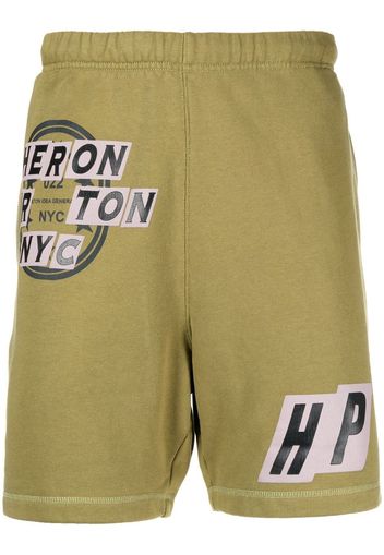 Heron Preston Shorts sportivi con stampa - Verde