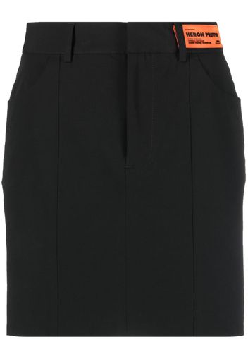 Heron Preston logo-patch mini skirt - Nero