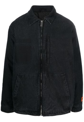 Heron Preston zip-up long-sleeve shirt jacket - Nero