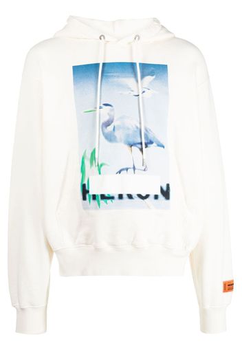 Heron Preston Censored graphic-print hoodie - Bianco