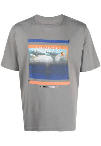 Heron Preston graphic-print cotton T-shirt - Grigio