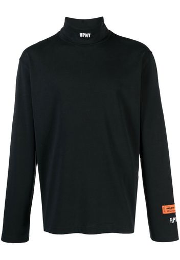 Heron Preston HPNY embroidered-logo roll-neck jumper - Nero