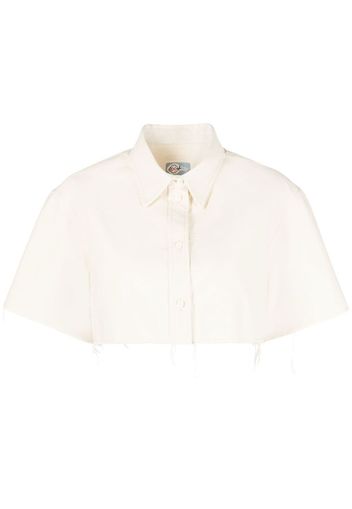 Heron Preston Ex-Ray canvas cropped shirt - Bianco