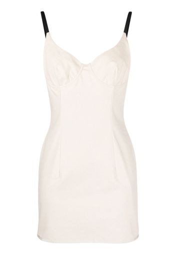 Heron Preston Canvas corset minidress - Bianco