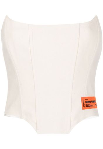 Heron Preston bustier-style strapless top - Bianco