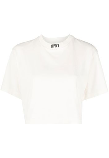 Heron Preston embroidered-logo cropped T-shirt - Bianco