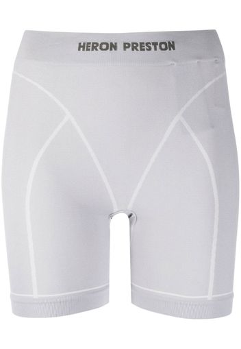 Heron Preston logo waistband cycling shorts - Grigio