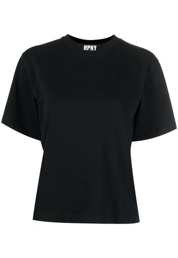 Heron Preston logo-embroidered collar T-shirt - Nero