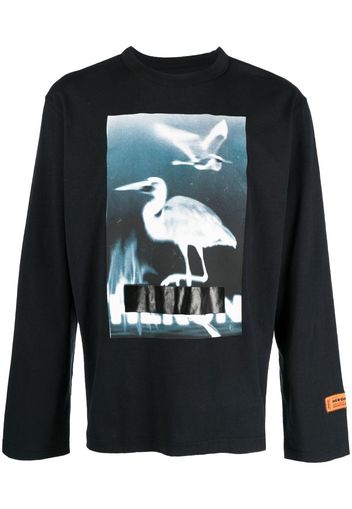 Heron Preston Felpa con stampa grafica - Nero