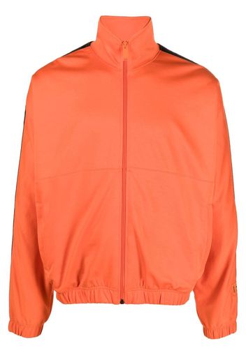 Heron Preston logo-tape zip-up track jacket - Arancione