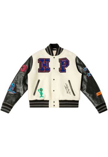 Heron Preston Bomber con applicazioni varsity - Toni neutri