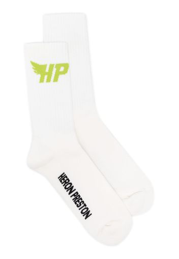 Heron Preston Calzini HP Fly con intarsio - Bianco