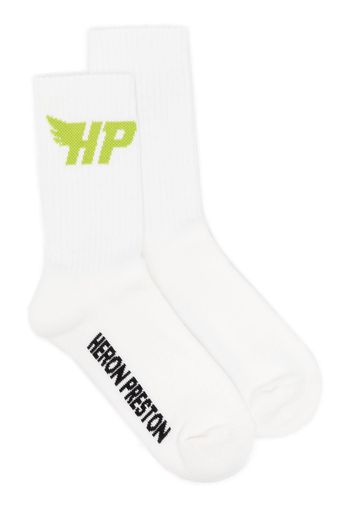 Heron Preston Calzini HP Fly con intarsio - Bianco