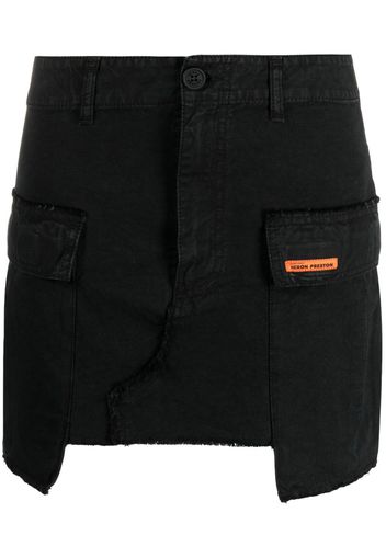 Heron Preston Rebuilt denim cargo skirt - Nero