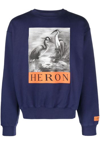 Heron Preston logo-print long-sleeve sweatshirt - Blu