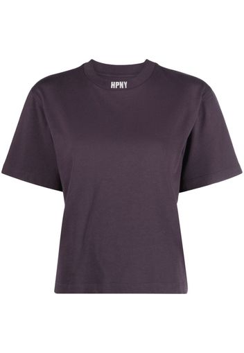 Heron Preston logo-embroidered cotton T-shirt - Viola