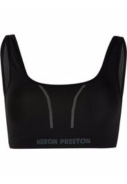 Heron Preston logo-intarsia crop top - Nero