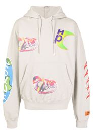 Heron Preston logo-print hoodie - Grigio