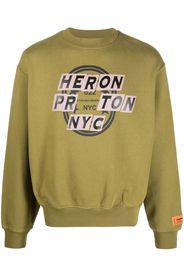 Heron Preston graphic-print cotton sweatshirt - Verde