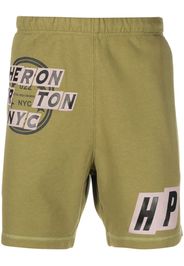 Heron Preston logo-patch track shorts - Verde