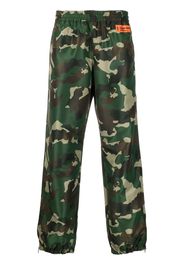 Heron Preston Camo logo-patch track-pants - Verde