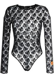 Heron Preston sheer lace bodysuit - Nero