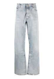 Heron Preston distressed wide leg jeans - Blu