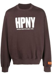 Heron Preston logo-print long-sleeve sweatshirt - Marrone