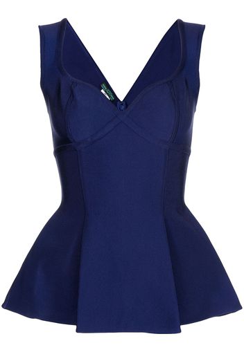 Herve L. Leroux Top con scollo a cuore - Blu