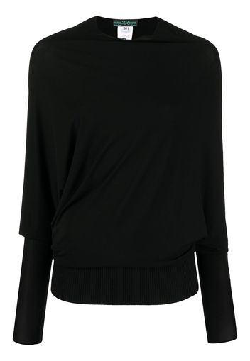 Herve L. Leroux Blusa drappeggiata - Nero