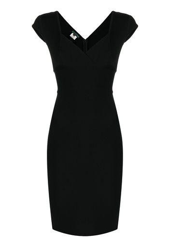 Herve L. Leroux cap-sleeves bandage dress - Nero