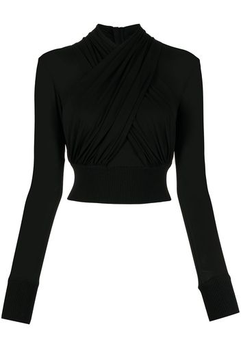 Herve L. Leroux Top con ruches - Nero