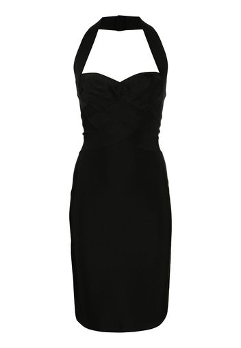 Herve L. Leroux halterneck pencil dress - Nero