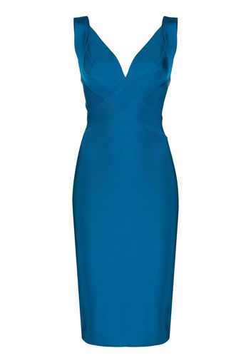 Herve L. Leroux V-neck bandage dress - Blu