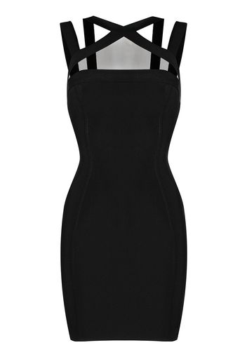 Herve L. Leroux bandage-style fitted mini dress - Nero