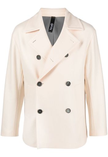 Hevo double-breasted short coat - Toni neutri