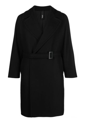 Hevo wool double breasted coat - Nero