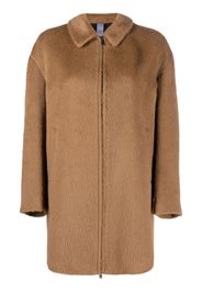 Hevo zip-up collared coat - Marrone