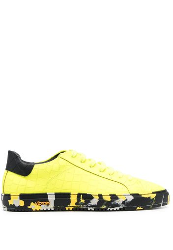 Hide&Jack Sneakers con effetto coccodrillo goffrato - Giallo