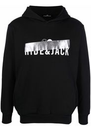 Hide&Jack logo-print pullover hoodie - Nero